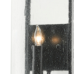 Бра с плафоном из прозрачного стекла на черном каркасе Glass Ball with Seeds варинант исполнения - 1 | Loft Concept в Казани