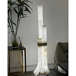 Торшер геометрический с тремя мраморными плафонами Marble Tripod варинант исполнения - 7 | Loft Concept в Казани