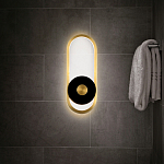 Бра с овальной рамой цвета латунь Midnight Orbit варинант исполнения - 5 | Loft Concept в Казани