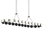 Люстра овальная с круглыми светодиодными источниками света Maxine Light варинант исполнения - 8 | Loft Concept в Казани