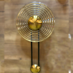 Бра с круглым рифленым плафоном янтарного цвета Savio Glass Disc Light варинант исполнения - 2 | Loft Concept в Казани