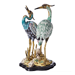 Статуэтка в виде двух птиц из фарфора с бронзовыми элементами Bird of the Garden of Eden варинант исполнения - 3 | Loft Concept в Казани