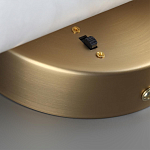 Бра с цилиндрическим плафоном из белого алебастра на круглом основании Латунь Cryptocrystalline Stone варинант исполнения - 3 | Loft Concept в Казани