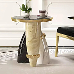 Дизайнерский журнальный стол круглый на 3-х фигурных ножках Cuzadit варинант исполнения - 2 | Loft Concept в Казани