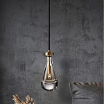 Подвесной светильник в форме капли с прозрачным стеклянным плафоном Dribble варинант исполнения - 1 | Loft Concept в Казани