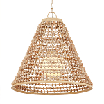 Подвесной светильник в форме колокола из деревянных бусин Wooden Beads варинант исполнения - 3 | Loft Concept в Казани