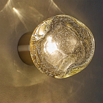 Бра с круглым плафоном из прозрачного стекла с пузырьками воздуха Effervia  варинант исполнения - 11 | Loft Concept в Казани