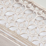 Бра прямоугольное в серебрянном цвете с ажурной решеткой Feiss варинант исполнения - 4 | Loft Concept в Казани