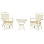 Комплект террасный из ротанга Eloise белый варинант исполнения - 1 | Loft Concept в Казани