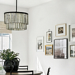 Люстра круглая с подвесками из натурального перламутра Nacre варинант исполнения - 3 | Loft Concept в Казани