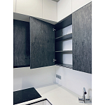 Угловой кухонный гарнитур Жемчужный белый Серый Clarke Kitchen Set White Grey варинант исполнения - 11 | Loft Concept в Казани