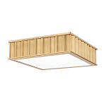 Потолочный светильник квадратный с гофрированным латунным абажуром Millennium варинант исполнения - 1 | Loft Concept в Казани