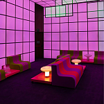 Дизайнерский кофейный стол на круглых ножках Poltronova T02 Pink Coffee Table варинант исполнения - 7 | Loft Concept в Казани