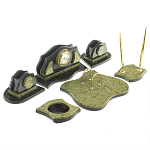 Настольный письменный набор из змеевика из 7-ми элементов Successful Leader варинант исполнения - 2 | Loft Concept в Казани