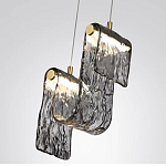 Подвесной светильник волнистой формы из фактурного стекла Wave варинант исполнения - 10 | Loft Concept в Казани