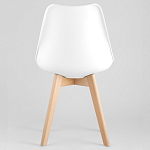 Стул с основой из пластика и мягким сиденьем Arvika White варинант исполнения - 5 | Loft Concept в Казани