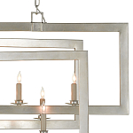 Люстра серебряная из пересекающихся прямоугольных элементов Intersecting Rectangles варинант исполнения - 1 | Loft Concept в Казани