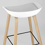 Барный стул на ножках из натурального дерева Boras White варинант исполнения - 6 | Loft Concept в Казани