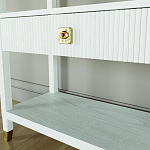 Стеллаж Elsa Dreams White со стеклянными полками и ящиком варинант исполнения - 5 | Loft Concept в Казани