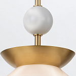 Подвесной светильник латунного цвета с конусовидным белым плафоном Quintiesse варинант исполнения - 4 | Loft Concept в Казани