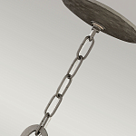 Люстра подвесная с широким белым текстильным абажуром и вертикальными декоративными элементами Hinkley варинант исполнения - 7 | Loft Concept в Казани