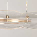 Люстра с прозрачным волнистым плафоном в форме цветка Ethereal Bloom варинант исполнения - 9 | Loft Concept в Казани