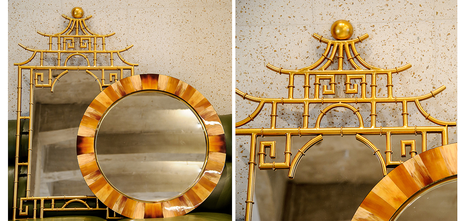 Зеркало Pagoda Mirror Gold 128 Зеркало Pagoda Mirror Gold 128 - Loft-Concept в Казани