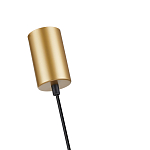 Подвесной светильник с сетчатым металлическим плафоном цилиндрической формы золотой Metal Mesh варинант исполнения - 5 | Loft Concept в Казани