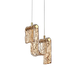 Подвесной светильник волнистой формы из фактурного стекла Wave варинант исполнения - 2 | Loft Concept в Казани