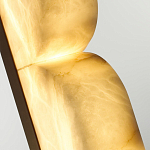 Бра с изогнутым плафоном из белого алебастра на прямоугольном основании Cryptocrystalline Stone варинант исполнения - 8 | Loft Concept в Казани