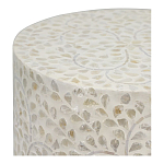 Приставной столик с рисунком из раковин устриц Bone Inlay варинант исполнения - 3 | Loft Concept в Казани