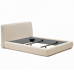 Кровать со съемным бежевым чехлом из ткани букле White Boucle Collection варинант исполнения - 1 | Loft Concept в Казани