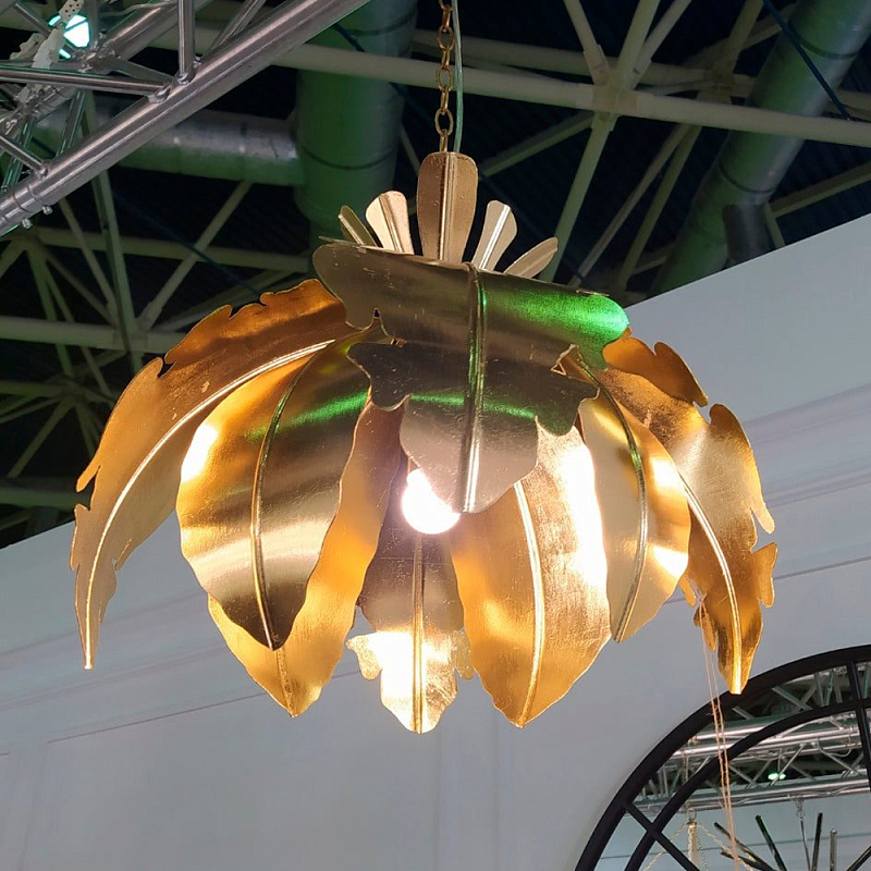 Подвесной светильник Tropical Leaves Hanging lamp Золотой Подвесной светильник Tropical Leaves Hanging lamp Золотой в Казани | Loft Concept