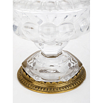 Чаша из прозрачного стекла на ножке с бронзовой ручкой в виде ветки Eden Garden варинант исполнения - 4 | Loft Concept в Казани