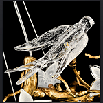 Люстра в виде золотой ветки с цветами и птичками Marvelous Garden варинант исполнения - 10 | Loft Concept в Казани