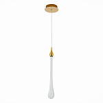 Подвесной светильник с плафоном в форме капли на золотистом каркасе Raindrop варинант исполнения - 3 | Loft Concept в Казани