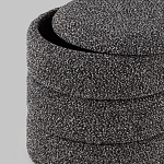 Пуф Three Gray в ткани букле серого цвета варинант исполнения - 5 | Loft Concept в Казани