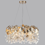 Люстра с декоративными подвесками из прозрачного стекла в форме монеток FAIRYTREE Light варинант исполнения - 8 | Loft Concept в Казани