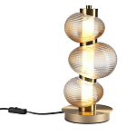 Настольная лампа с 3-мя рифлеными стеклянными шарами Marcelh Light варинант исполнения - 2 | Loft Concept в Казани