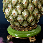 Настольная лампа с каркасом и декором в виде ананаса из фарфора и бронзы Pineapple Lamp варинант исполнения - 3 | Loft Concept в Казани