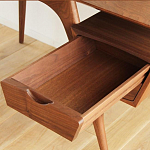 Письменный стол прямоугольный с 2-мя ящиками и полкой Idenontal варинант исполнения - 3 | Loft Concept в Казани