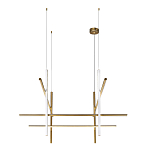 Люстра с 8-ю пересекающимися цилиндрическими плафонами на тонких тросах Trumpet tube варинант исполнения - 4 | Loft Concept в Казани