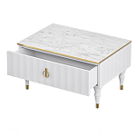 Стол журнальный белый с ящиком Expanses of Beauty варинант исполнения - 2 | Loft Concept в Казани