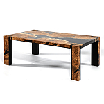 Кофейный Стол River in Autumn Elm Resin Coffee Table варинант исполнения - 4 | Loft Concept в Казани