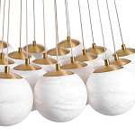 Люстра подвесная круглая с сферическими плафонами из натурального камня Glowing Spheres варинант исполнения - 7 | Loft Concept в Казани