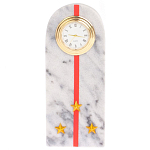 Часы погон МВД подарочные настольные из натурального камня Мрамор Military Clock варинант исполнения - 13 | Loft Concept в Казани