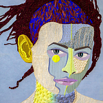 Картина с вышивкой Портрет wall panel People with the yellow ear 2 варинант исполнения - 2 | Loft Concept в Казани