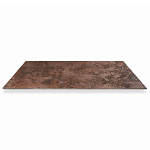 Стол обеденный с коричневой прямоугольной столешницей из керамики на четырех металлических ножках Brown Ceramics варинант исполнения - 2 | Loft Concept в Казани