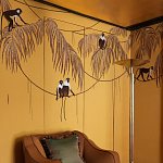 Обои с вышивкой ручной работы Étienne Original colourway on wool sateen варинант исполнения - 3 | Loft Concept в Казани