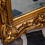 Зеркало настенное золотое с резным орнаментом Classic Ornament Mirror варинант исполнения - 3 | Loft Concept в Казани